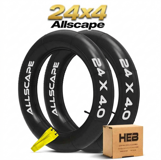 HEB Allscape 24x4" Tubes- Heavy Duty Bike Tube for Ebike Tires