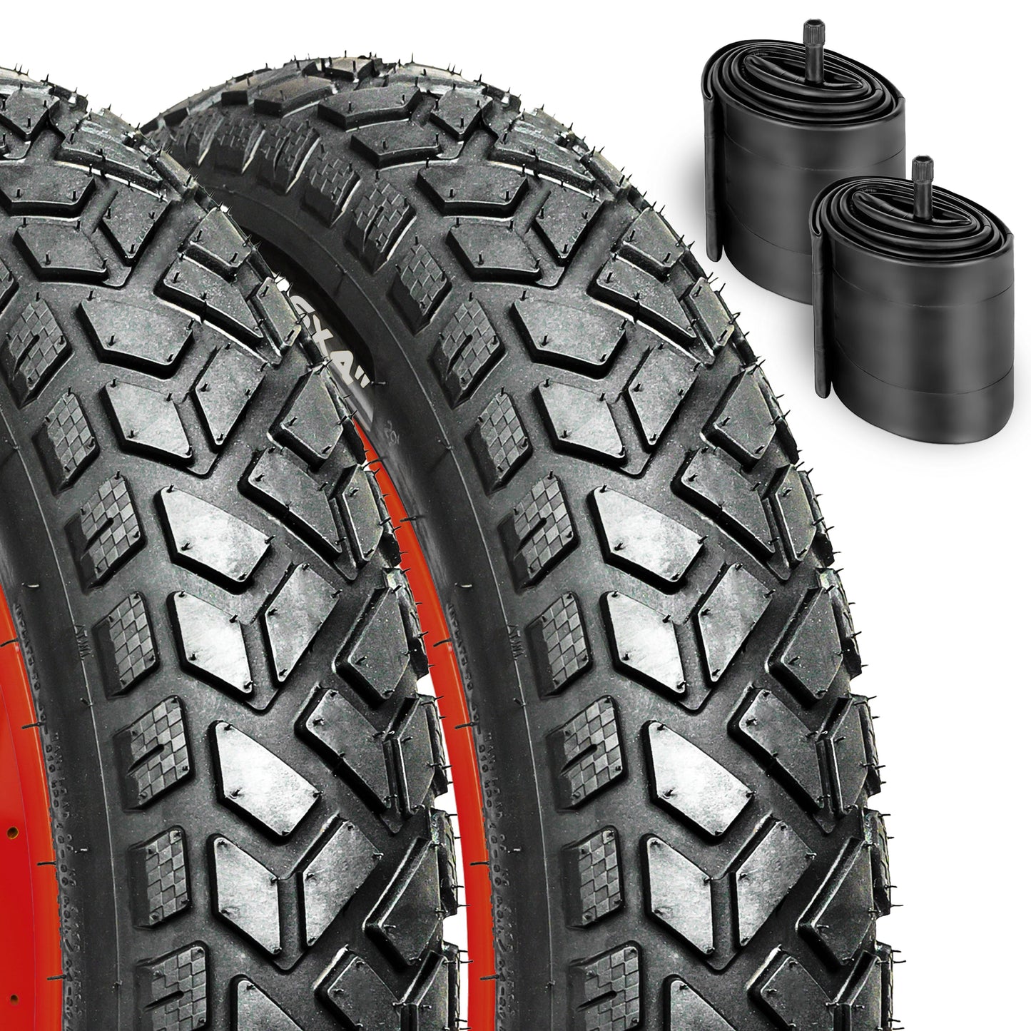 HEB ALLSCAPE® Fat Tire SET of 2 Tires and 2 Tubes 26" x 4" for Ebikes