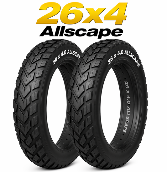HEB ALLSCAPE® Fat Tires- 26"x 4.0" (SET OF 2 Tires) Tubes Not Included.