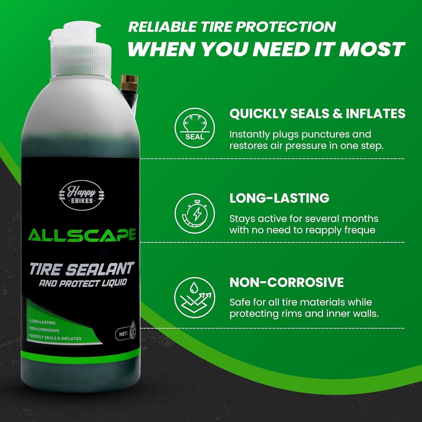 HEB ALLSCAPE® BUNDLE Fat Tires-  SET OF 26"x 4.0" (2) Tires, (2)Tubes, and a 13 OZ Bottle of Sealant.
