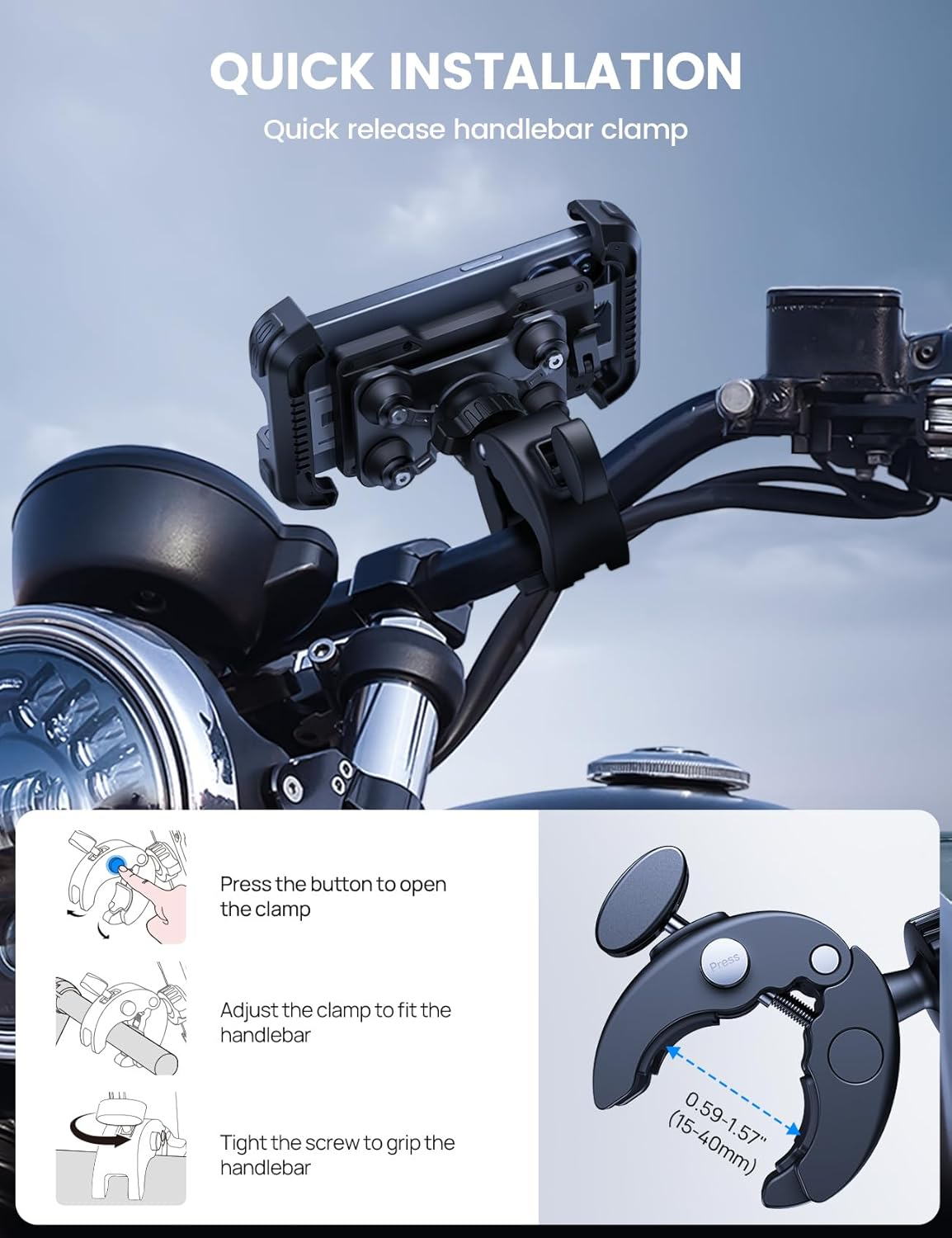Cell Phone Holder - Premium Anti-Shake