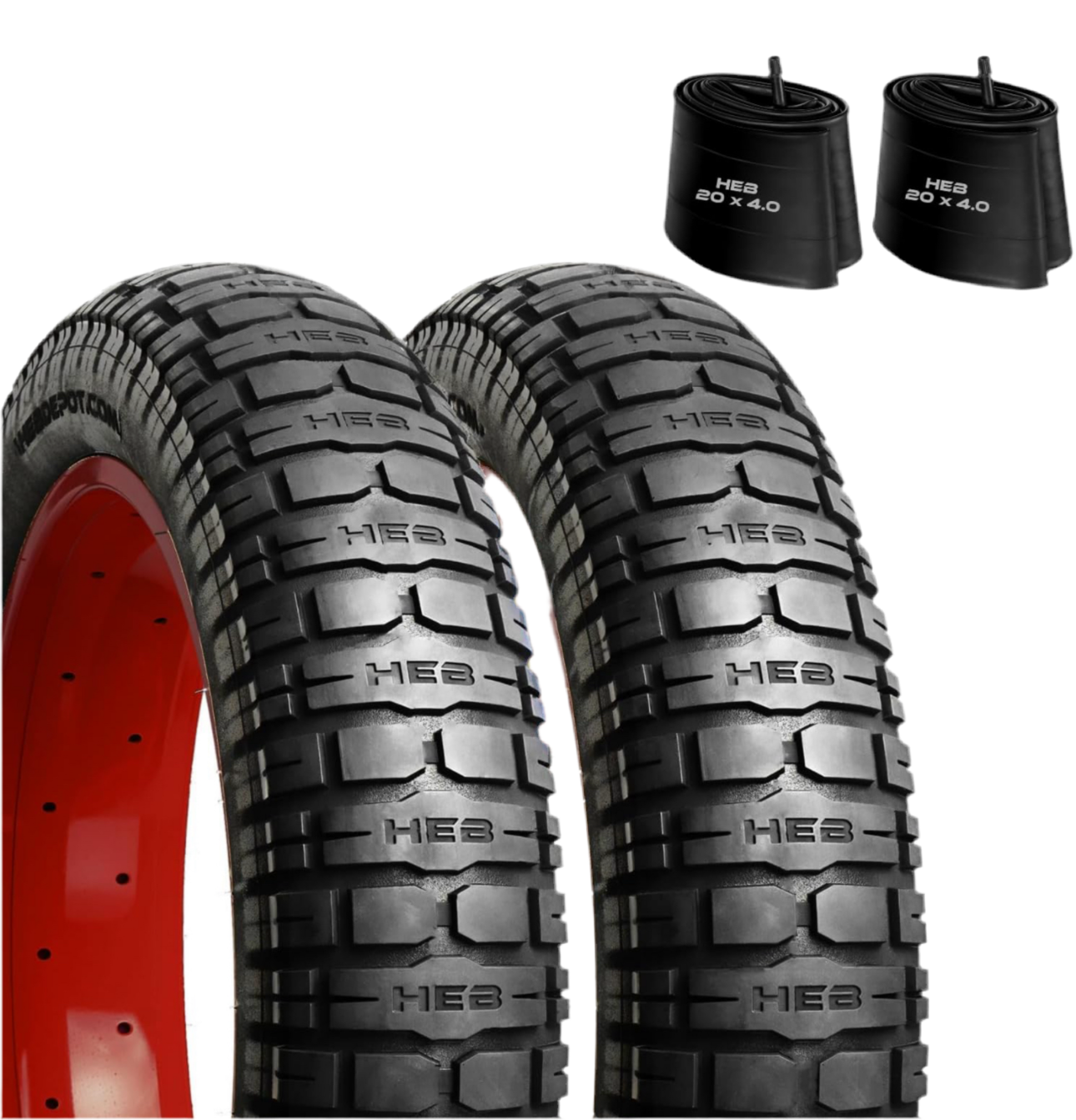 HEB VIPERESS 20x4 FAT TIRE SET OF 2 TIRES AND 2 TUBES