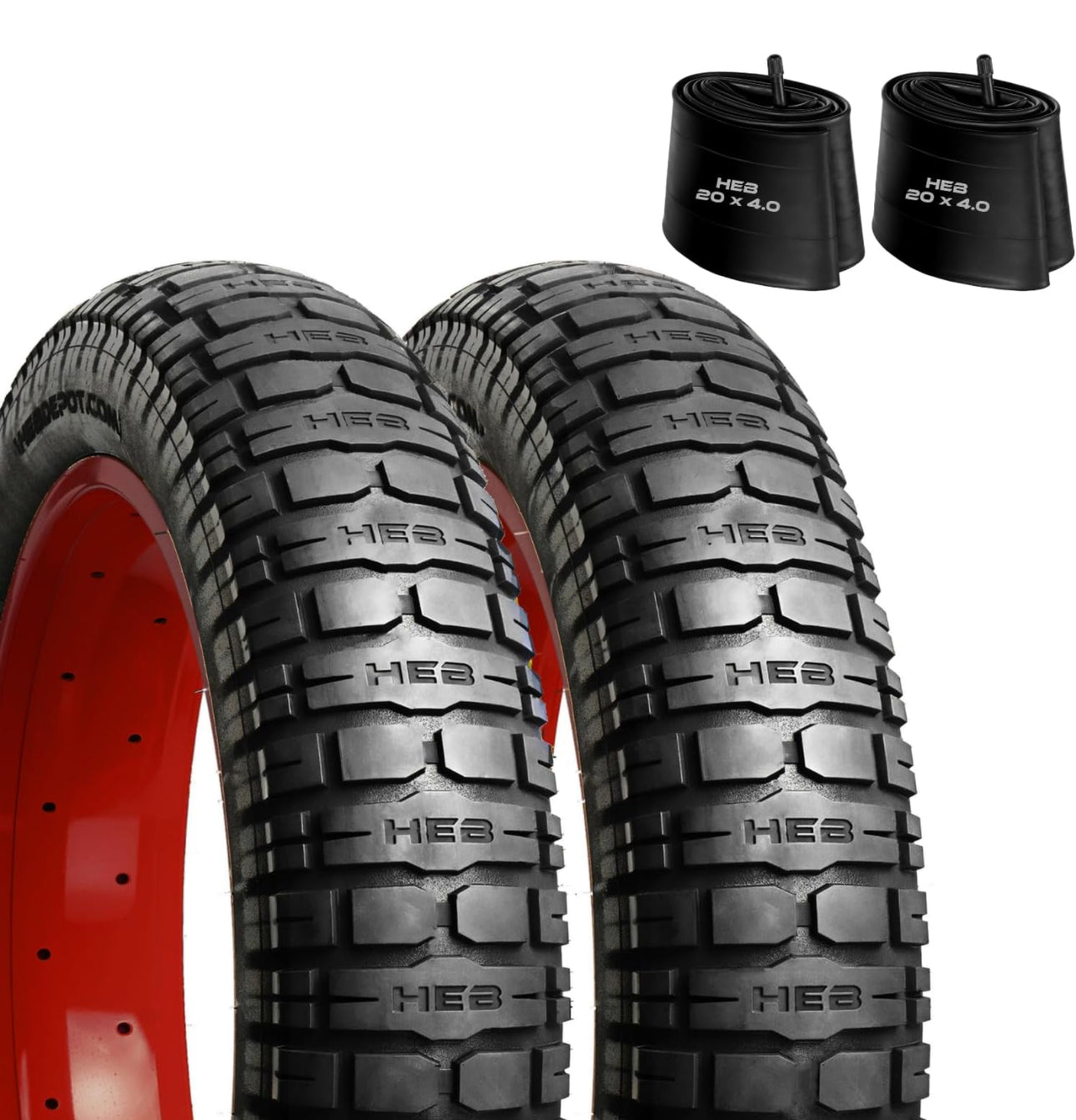 HEB VIPERESS 20x4 FAT TIRE SET OF 2 TIRES AND 2 TUBES