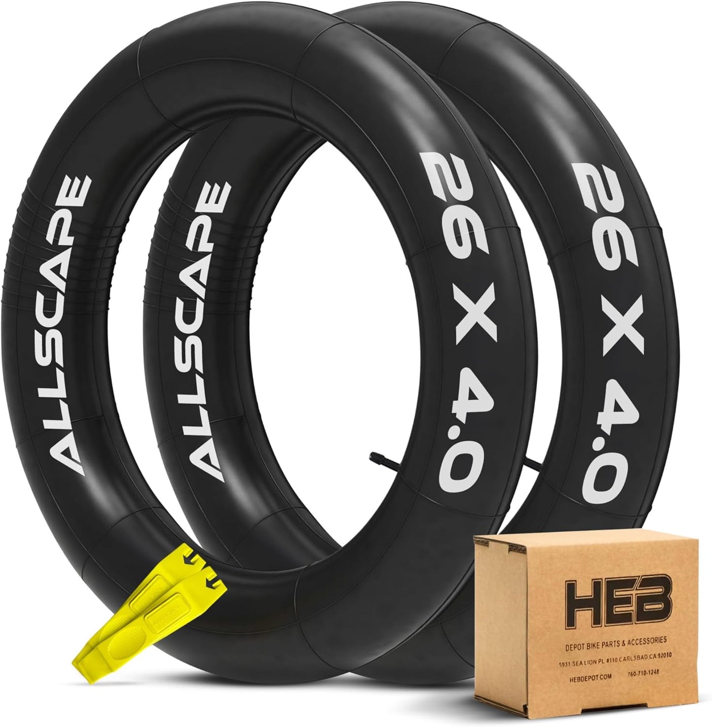 HEB ALLSCAPE® BUNDLE Fat Tires-  SET OF 20"x 4.0" (2) Tires, (2)Tubes, and a 13 OZ Bottle of Sealant.